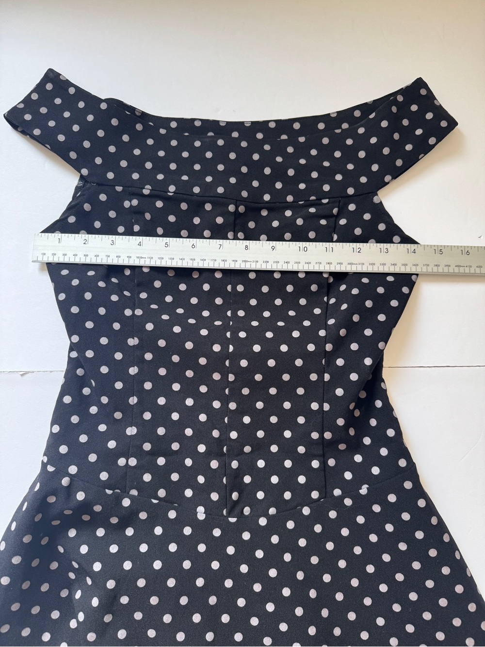 Be Smart Dress Polka Dot Crinoline Flair Retro Pin Up Black White Sz S - Picture 6 of 12